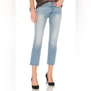 FRAME Le High Straight Fray Edge Slit Surrey Size 27